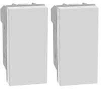 BTICINO MatixGO Comando per gestione tapparelle o oscuranti motorizzati 1 modulo Bianco SJW4037NF Pulsante doppio 1P NO e 1P NO 10 A, 250Vac interbloccato (Confezione da 2)