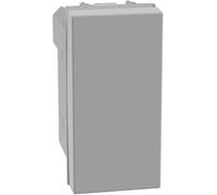 BTICINO MatixGO Comando per gestione tapparelle o oscuranti motorizzati Grigio SJG4037NF Pulsante doppio 1P NO e 1P NO 10 A, 250Vac interbloccato, 1 modulo, grigio