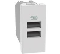 Caricatore USB Bticino MatixGO 15W con 2 porte tipo A bianco JW4191AA