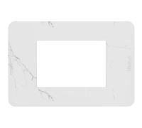 Placca Bticino MatixGO Effects 3 moduli Carrara effetto marmo JA4803EM
