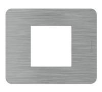 BTICINO MatixGO Placca materiale tecnopolimero Steel JA4802ES Placca MatixGO 2 moduli