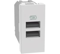 Caricatore USB Bticino MatixGO 15W con 2 porte tipo A bianco JW4191AA
