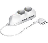 Bticino Ciabatta multipresa Multip.slot 4+2 prese bipasso, 2 Schuko, cavo 1,5 m, Bianco
