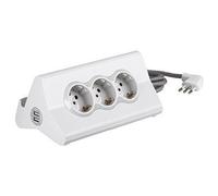 bticino S3713DBU prolunghe e multiple 2 m 3 presa(e) AC Interno Bianco BTICINO