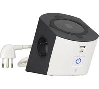 Multipresa Desktop Caricatore Wireless 15W Prese USB A+C 2 Schuko BTicino