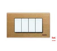 BTICINO N4804LFR - Placca 4P Legno Frassino