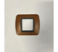 BTICINO - PLACCA 2 MODULI IN LEGNO DI NOCE EUROPEO L4802LNC