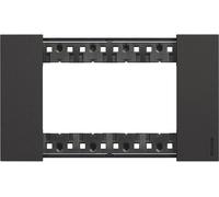 BTicino PLACCA 4 POSTI LIVING NOW COLORE NERO