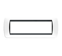 Placca 7 posti Bianco Scuro Bticino Living L4807PB
