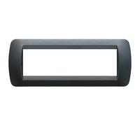 Bticino Placca 7 posti Living International L4807PA Acciaio scuro Antracite