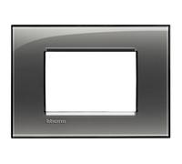 Bticino Placca 3 moduli Livinglight LNA4803KF Fumo di Londra