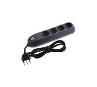 MULTIPRESA 4 SCHUKO/BIPAS+INTER. GRIGIO