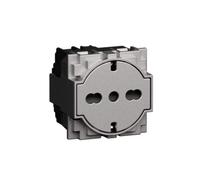 BTICINO Presa Flat Standard Bipasso 10/16A 250 V Ac - STEEL - KS4140A16F