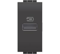 Caricatore USB Bticino LivingLignt Tipo A 5Vdc 1 Modulo Antracite L4191A