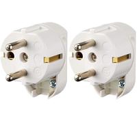 BTicino S2016NB Spina Volante, 2P+T, 10/16A, Multistandard Tedesco/Italiano e Standard Francia, Colore Bianco, 3500 W, 250 V (Confezione da 2)