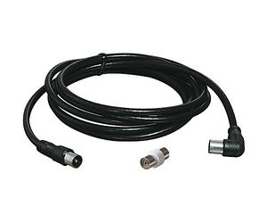 Bticino S2150N Cavo di Prolunga TV, 1 Spina Diritta ed 1 Spina a Squadra, Lunghezza 1.5 m, Nero