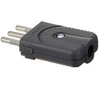Bticino S2465TGE Kit, Spina Corner Salvaspazio 2P+T 10A, Spinotti Orientabili, Antracite
