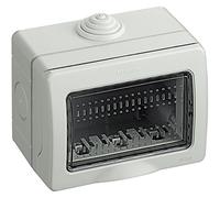 BTICINO S25503E Custodia Idrobox IP55, Composta da Base e Portello di Protezione, Serie Matix, 3 moduli, Made in Italy