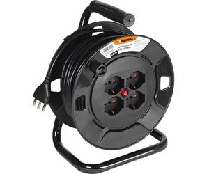 BTICINO S2620 PROLUNGA 20 METRI SU AVVOLGICAVO CON 4 PRESE UNEL SHUKO BIPASSO