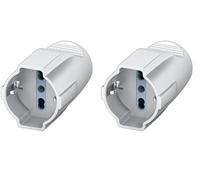 BTicino S2676TAE Presa Volante Multistandard Italiano Bipasso/Tedesco, 2P+T, 16A, Bianco (Confezione da 2)