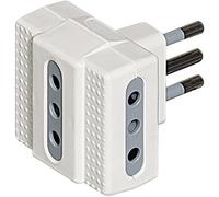 Bticino Presa Tripla S3603D - Adattatore per presa di corrente, Bianco