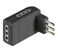 Adattatore Bticino salvaspazio Corner 3 prese 10A e spina 10A antracite S3605GE
