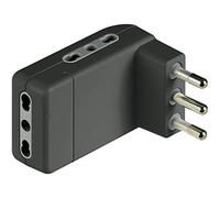 Adattatore Bticino salvaspazio Corner 3 prese bipasso e spina 16A antracite S3606GE