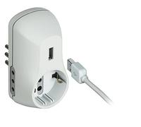BTicino S3613DU Multipresa Adattatore B3 con Presa USB, 1.5A, 1500 W, 250 V, Bia