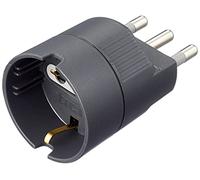 BTicino S3624GE Adattatore per Spina Tedesca, Grigio (Antracite), 16A