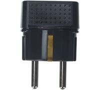 Bticino S3625G Adattatore con Spina Tedesca e Presa Bipasso, Corrente massima 1500W, Nero