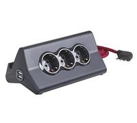 Bticino Ciabatta multipresa da scrivania S3713GBU 3 P30 2 prese USB spina 10 A interruttore 2 m Nero