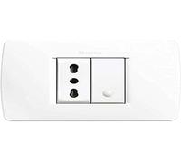 BTicino S4183CAB Kit con Deviatore e Presa Bipasso Premontato Completo