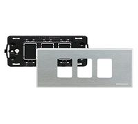 Bticino S503/13XS Placca e Supporto per Punto Luce, Serie Magic per Scatola Rettangolare, in Acciaio Oxidal, Robusta e Affidabile, 1 Modulo