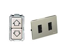 BTicino S5055/1F Serie Magic Pulsante Doppio Con Frecce, 10A, 250 V, Avorio & S5