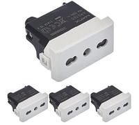 Bticino SAM5180F Presa Bipasso, Bianco, Pacco da 4