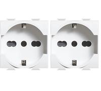 Bticino SAM5440/16F Matix Presa Bipasso, Standard Tedesco, Bianco (Confezione da 2)