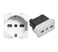 Bticino SAM5440/16F Matix Presa Bipasso, Standard Tedesco, Bianco & SAM5180F Presa Bipasso, Bianco