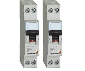 Bticino SFC881C6 Interruttore Magnetotermico Modulare BTDIN-RS, per il Comando, la Protezione Contro i Cortocircuiti e Sovraccarichi ed il Sezionamento di Circuiti Elettrici, 1 Modulo DIN