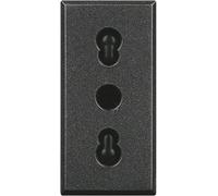 BTicino SHS4180F Axolute Presa Bipasso 2P+T, 10/16A, Antracite
