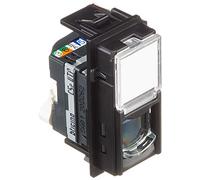 Bticino SKG4279C5EF Connettore RJ45, Categoria 5E UTP, per Sistemi di Trasmissione Segnali a 4 Coppie, Connessione TOOLLESS IDC per Trasmissione Dati/Telefonia, Serie Living Now, 1 Modulo, Colore Nero