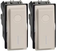 Bticino SKM4002F Interruttore Bipolare Living Now, Sabbia (Confezione da 2)