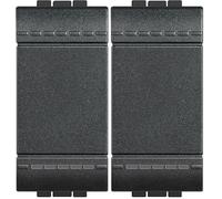 BTicino SL4005NF Pulsante 1 Posto, 10 A, 1 m, Antracite (Confezione da 2)