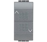 BTicino SL4037F Pulsante Doppio, 2500 W, 250 V, Antracite