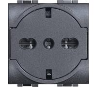 BTicino SL4140V16FF Livinglight Presa Universale, Flat, Antracite