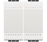 BTicino SN4003NF Livinglight Deviatore, 1P, 16 A, 1 m, Bianco, 1 Pezzo (Confezione da 2)