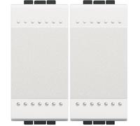 BTicino SN4005NF Livinglight Pulsante, 1P, 10 A, 1 m, Bianco (Confezione da 2)