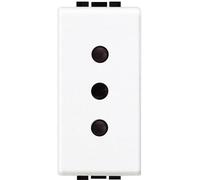 BTicino SN4113F Livinglight Presa, 2P+T, 10 A, 250 Va.c., Bianco (Confezione da 6)