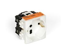 BTicino SN4140/16F Presa Tedesca da Incasso, Bianco, 1 Pezzo