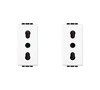BTicino SN4180F Presa Bipasso, Bianco, 1 Pezzo (Confezione da 2)