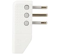 BTicino Spina Corner a Squadra 2P+T, 10 A Salvaspazio, Spinotti Orientabili, Bianco